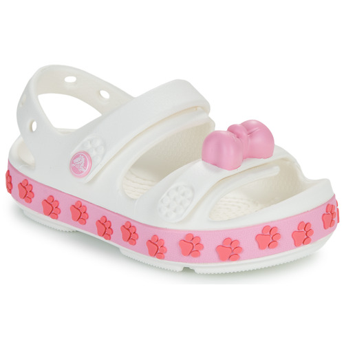 Topánky Deti Sandále Crocs Crocband Cruiser Pet Sandal T Biela / Červená