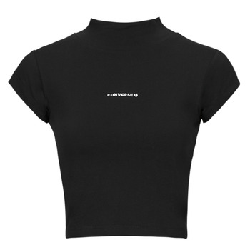 Oblečenie Žena Tričká s krátkym rukávom Converse WORDMARK TOP BLACK Čierna
