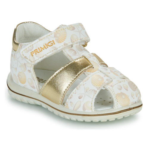 Topánky Dievča Sandále Primigi BABY SWEET Biela / Zlatá