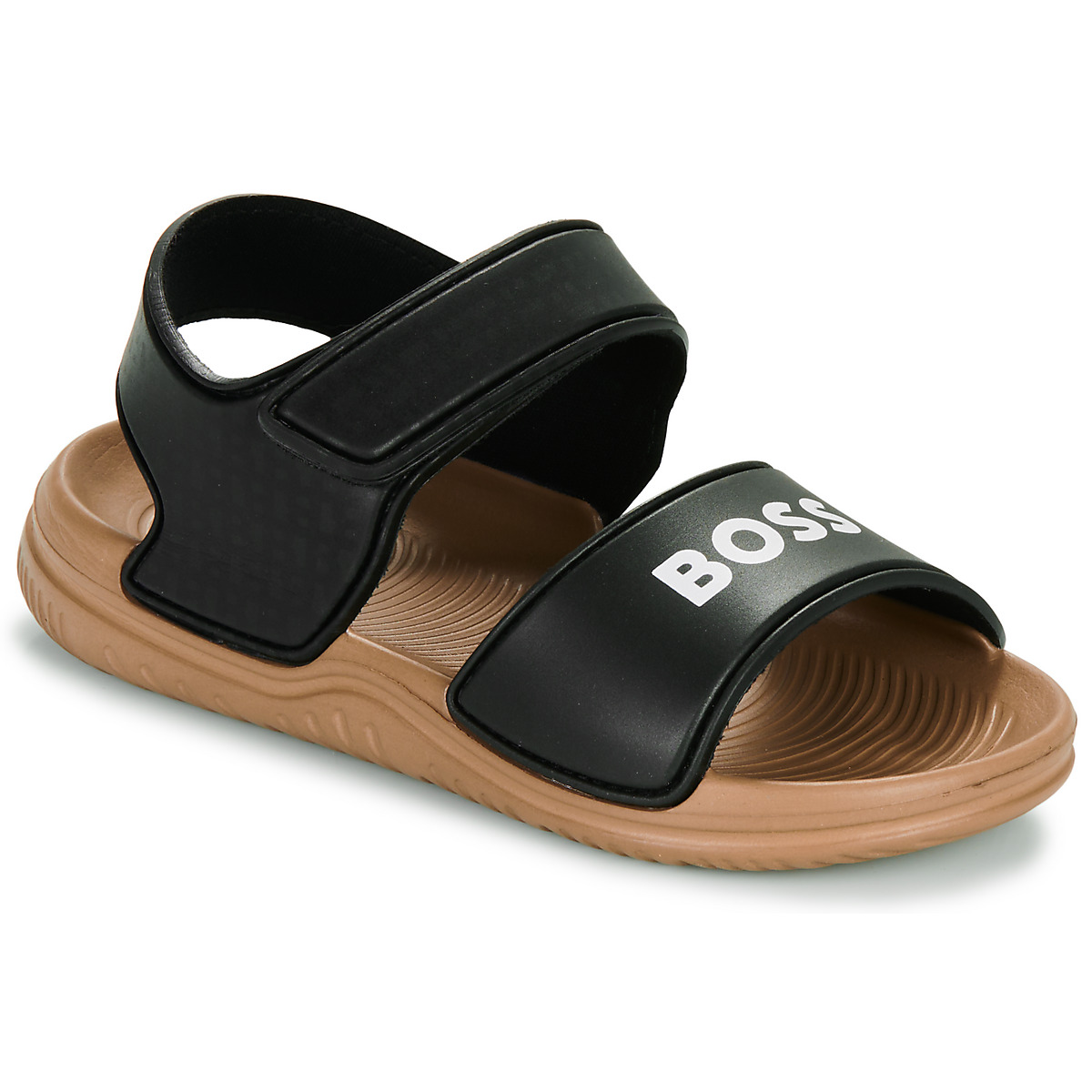 Topánky Chlapec Sandále BOSS CASUAL J50890 Čierna / Ťavia hnedá