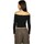 Oblečenie Žena Tričká s dlhým rukávom Tommy Jeans CAMISETA HOMBROS CAIDOS MUJER   DW0DW17535 Čierna