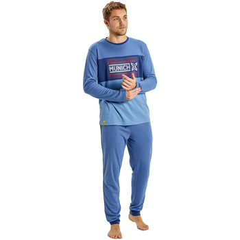 Oblečenie Muž Pyžamá a nočné košele Munich MUDP0252 Modrá