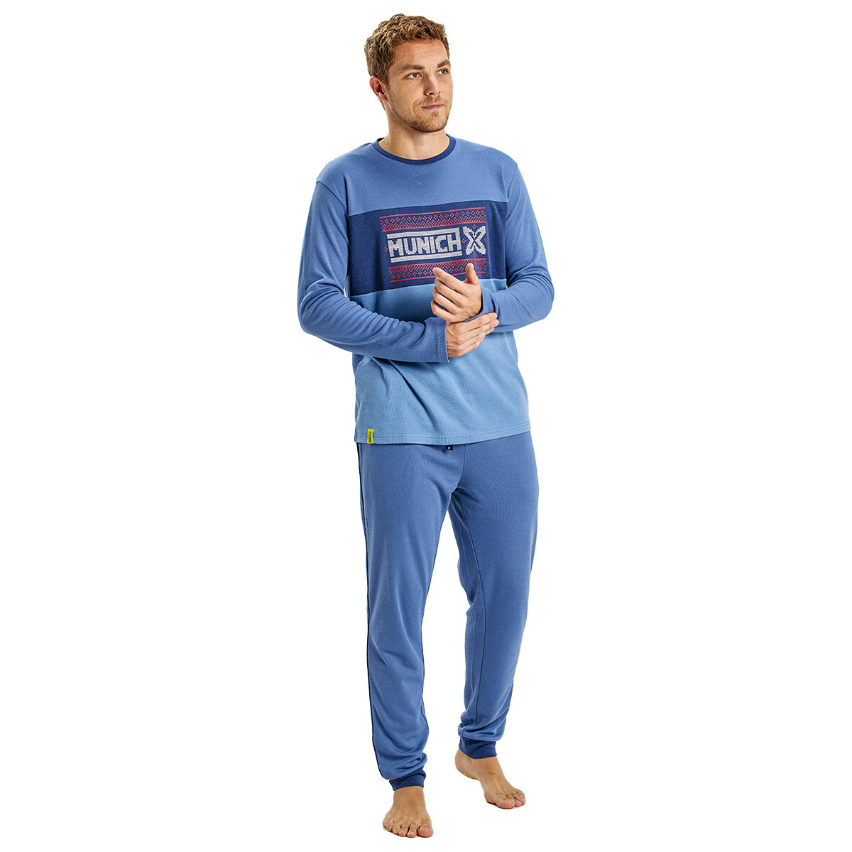 Oblečenie Muž Pyžamá a nočné košele Munich MUDP0252 Modrá