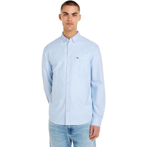 Oblečenie Muž Košele s dlhým rukávom Tommy Jeans CAMISA OXFORD REGULAR    DM0DM18335 Modrá