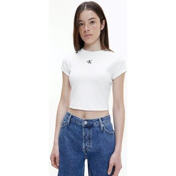 Oblečenie Žena Tričká s krátkym rukávom Calvin Klein Jeans J20J218337 Biela