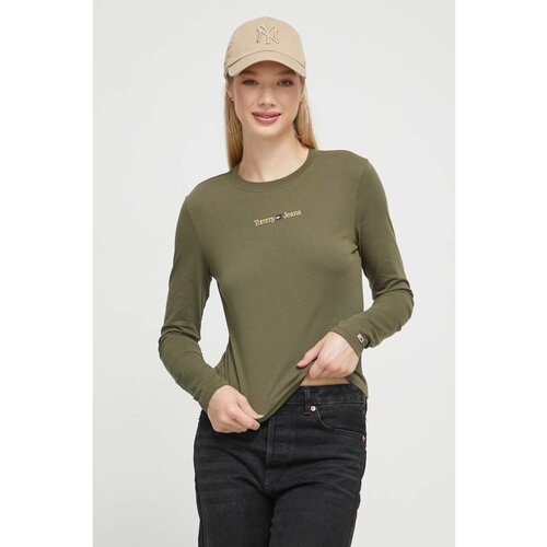 Oblečenie Žena Tričká s dlhým rukávom Tommy Jeans DW0DW16439 Zelená