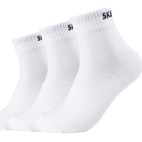 Spodná bielizeň Športové ponožky Skechers 3PPK Unisex Mesh Ventilation Quarter Socks Biela