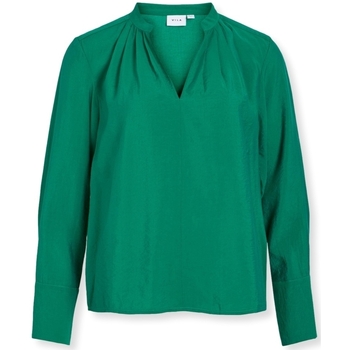 Oblečenie Žena Blúzky Vila Top Milla L/S - Ultramarine Green Zelená
