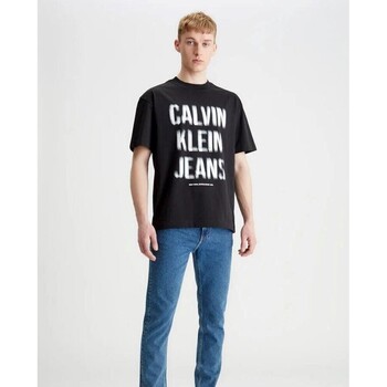 Oblečenie Muž Tričká s krátkym rukávom Calvin Klein Jeans J30J324648BEH Čierna