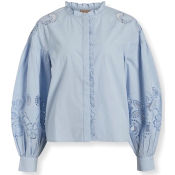 Oblečenie Žena Blúzky Vila Faye Shirt L/S - Skyway Modrá