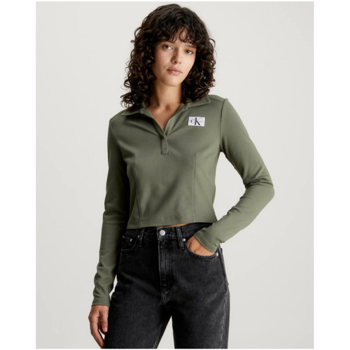 Oblečenie Žena Tričká a polokošele Calvin Klein Jeans J20J222556 Zelená