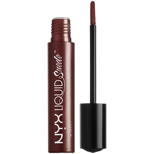 krasa Žena Rúže na pery Nyx Professional Make Up Liquid Suede Metallic Matte Lipstick - Neat Nude Hnedá