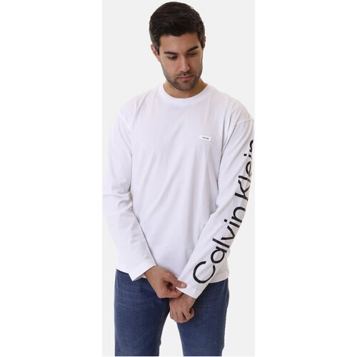 Oblečenie Muž Tričká s dlhým rukávom Calvin Klein Jeans K10K112770 Biela