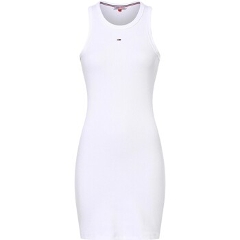 Oblečenie Žena Krátke šaty Tommy Jeans VESTIDO MUJER ESSENTIAL BODYCON   DW0DW17406 Biela