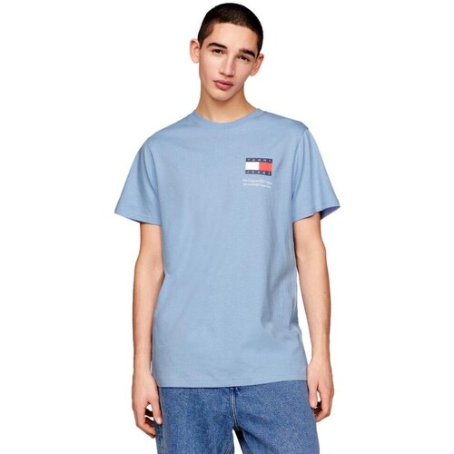Oblečenie Muž Tričká s krátkym rukávom Tommy Jeans CAMISETA HOMBRE ESSENTIAL FLAG   DM0DM18263 Modrá