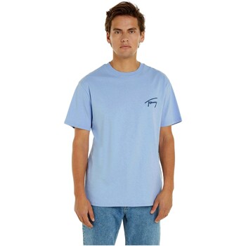 Oblečenie Muž Tričká s krátkym rukávom Tommy Jeans CAMISETA CON LOGO DISTINTIVO BORDADO   DM0DM17994 Modrá