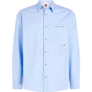 Oblečenie Muž Tričká s dlhým rukávom Tommy Jeans CAMISA CLASSICS AMPLIA CON LOGO BORDADO   DM0DM18959 Modrá