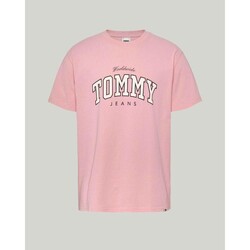 Oblečenie Muž Tričká s krátkym rukávom Tommy Hilfiger DM0DM18287THA Ružová