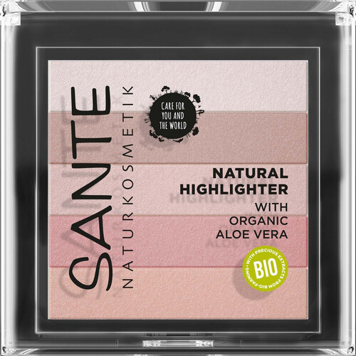 krasa Žena Rozjasňovače Sante Natural Organic Highlighter - 02 Rose Ružová
