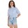 Oblečenie Žena Košele a blúzky Tommy Jeans CAMISA CORTA MUJER KINOT STRIPE   DW0DW17809 Modrá