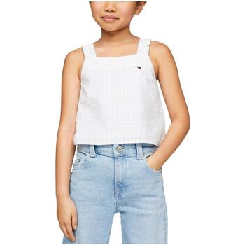 Oblečenie Dievča Tričká s krátkym rukávom Tommy Hilfiger  Biela