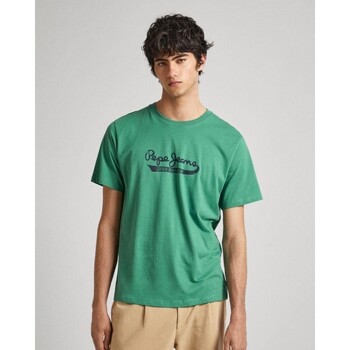 Oblečenie Muž Tričká s krátkym rukávom Pepe jeans PM509390 CLAUDE Zelená