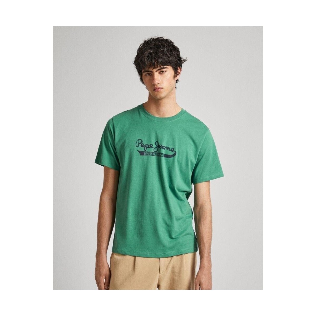 Oblečenie Muž Tričká s krátkym rukávom Pepe jeans PM509390 CLAUDE Zelená