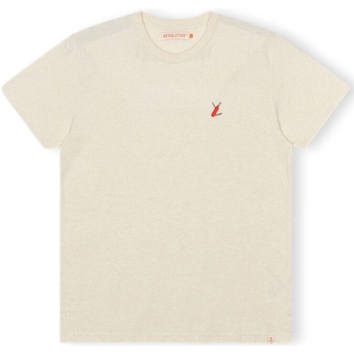 Oblečenie Muž Tričká a polokošele Revolution T-Shirt Regular 1343 SUR - Off-White/Melange Biela