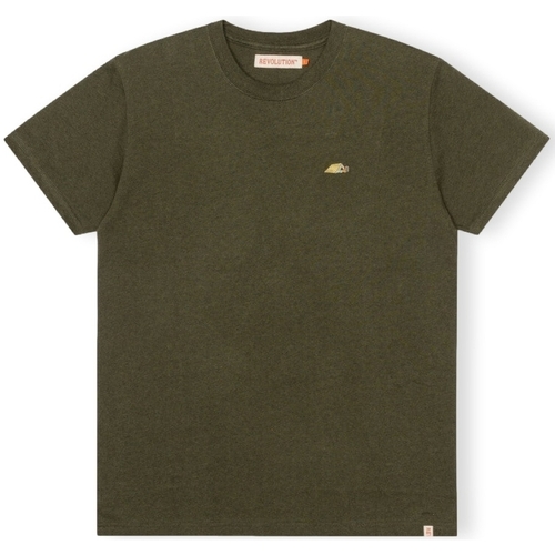 Oblečenie Muž Tričká a polokošele Revolution T-Shirt Regular 1342 TEN - Army/Melange Zelená