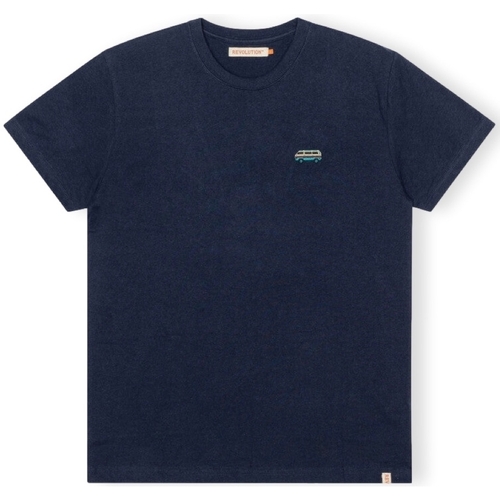 Oblečenie Muž Tričká a polokošele Revolution T-Shirt Regular 1342 BUS - Navy/Melange Modrá