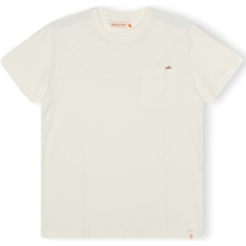 Oblečenie Muž Tričká a polokošele Revolution T-Shirt Regular 1341 BOR - Off-White Biela
