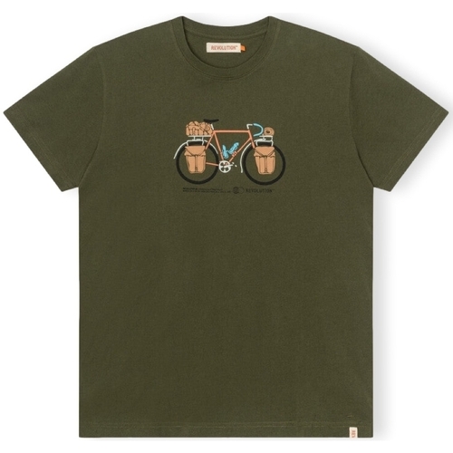 Oblečenie Muž Tričká a polokošele Revolution T-Shirt Regular 1344 PAC - Army Zelená