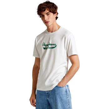 Oblečenie Muž Tričká s krátkym rukávom Pepe jeans CAMISETA CASUAL HOMBRE CLAUDE   PM509390 Biela