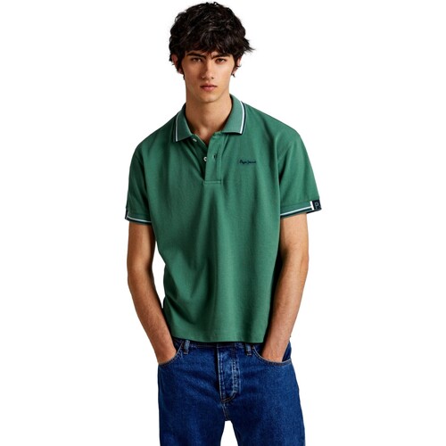 Oblečenie Muž Polokošele s krátkym rukávom Pepe jeans POLO HOMBRE HARLEY   PM542156 Zelená