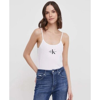 Oblečenie Žena Tričká a polokošele Calvin Klein Jeans J20J223105YAF Biela