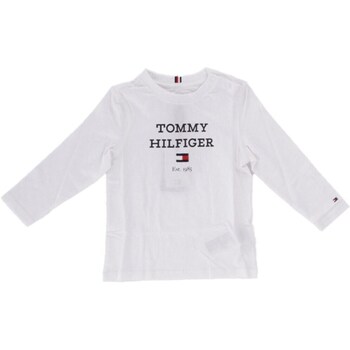 Oblečenie Chlapec Tričká s dlhým rukávom Tommy Hilfiger KB0KB08672 Biela