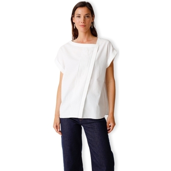Oblečenie Žena Blúzky Skfk Anais Shirt - White Biela