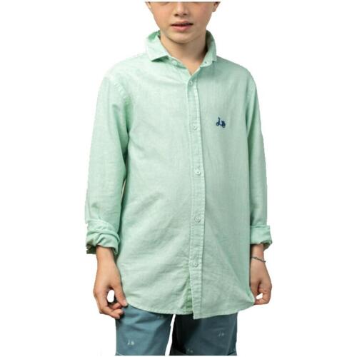 Oblečenie Chlapec Košele s dlhým rukávom Scotta  Zelená