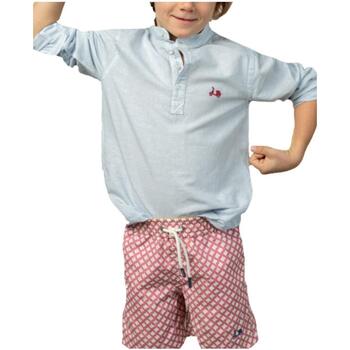 Oblečenie Chlapec Košele s dlhým rukávom Scotta  Modrá