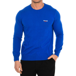 Oblečenie Muž Svetre Roberto Cavalli FSX600-BLUETTE Modrá