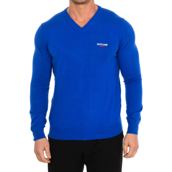 Oblečenie Muž Svetre Roberto Cavalli FSX601-BLUETTE Modrá