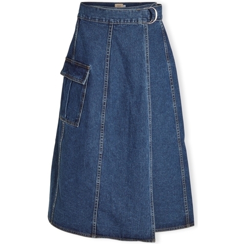 Oblečenie Žena Sukňa Vila Norma Skirt - Medium Blue Denim Hnedá