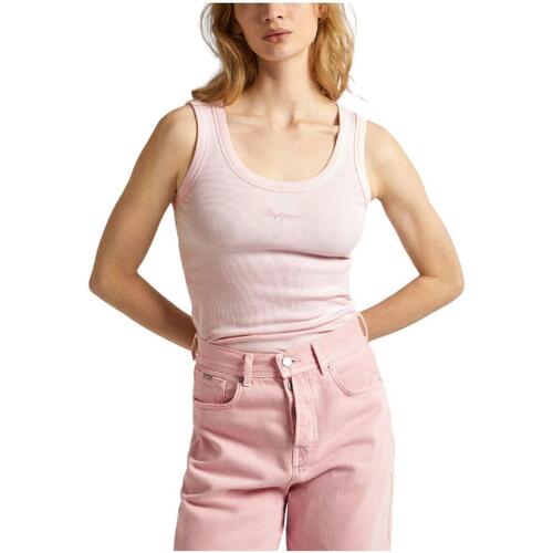 Oblečenie Žena Tričká s krátkym rukávom Pepe jeans  Ružová