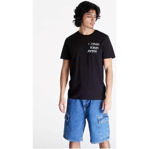Oblečenie Muž Tričká s krátkym rukávom Calvin Klein Jeans J30J325189BEH Čierna