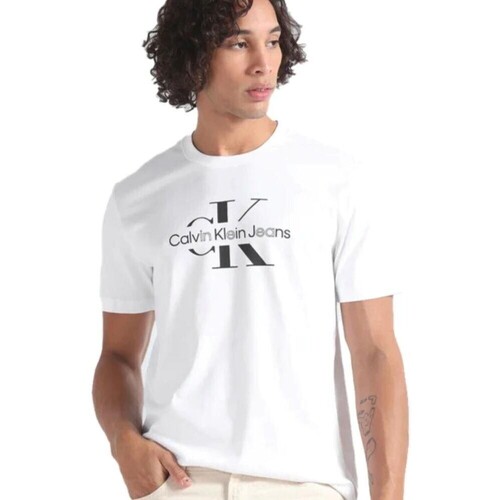 Oblečenie Muž Tričká s krátkym rukávom Calvin Klein Jeans J30J325190 Biela