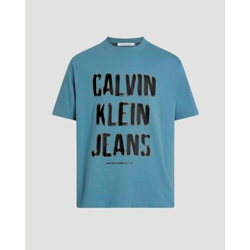 Oblečenie Muž Tričká s krátkym rukávom Calvin Klein Jeans J30J324648 Modrá