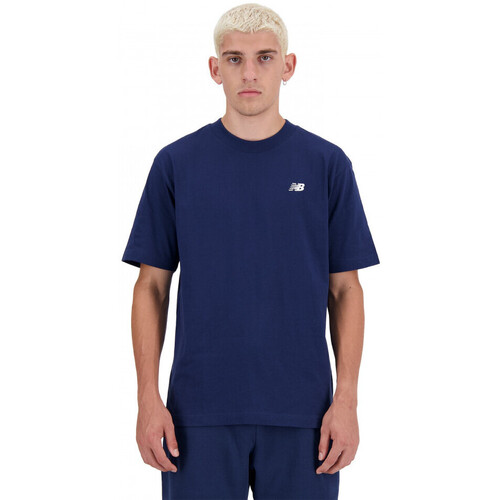 Oblečenie Muž Tričká a polokošele New Balance Sport essentials cotton t-shirt Modrá