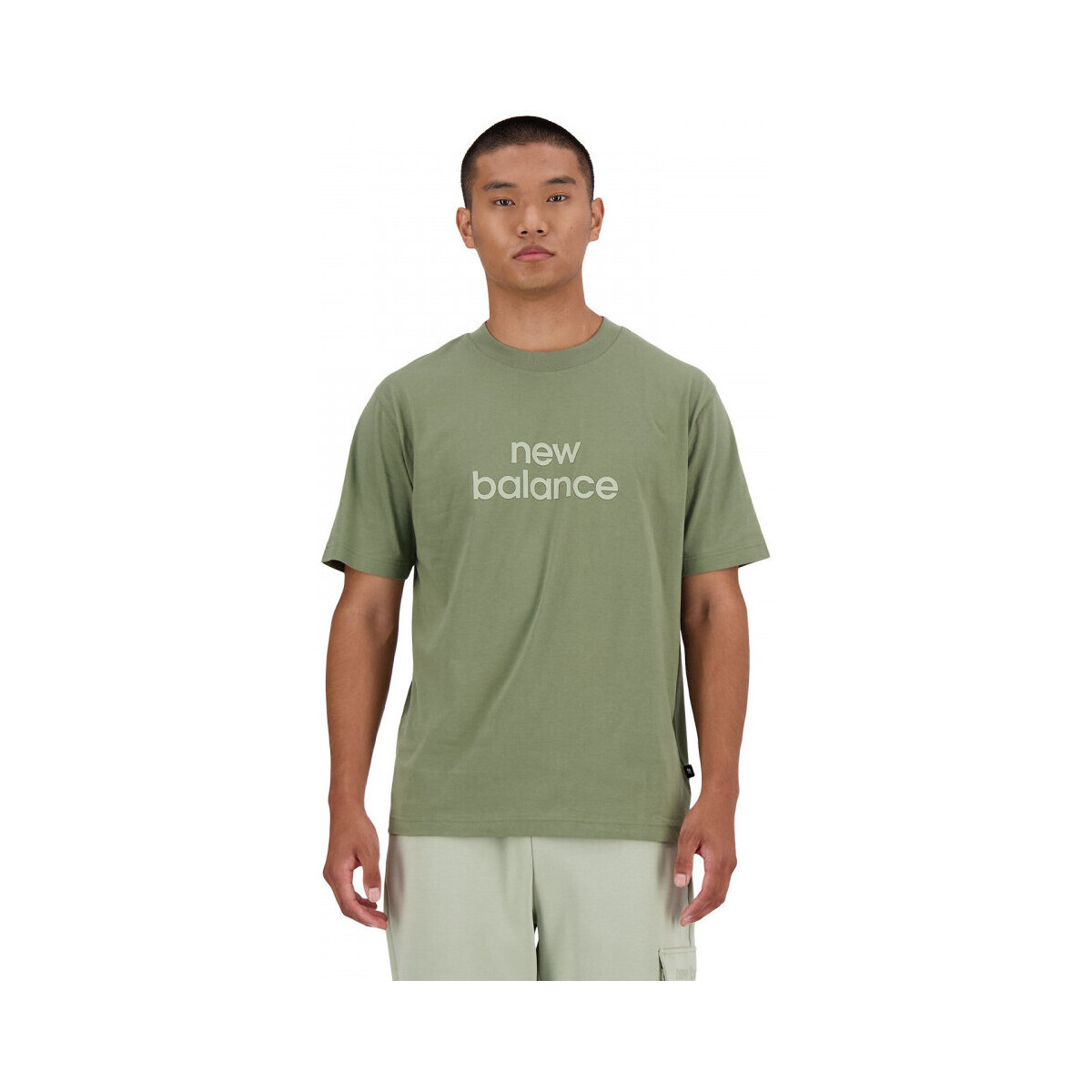Oblečenie Muž Tričká a polokošele New Balance Sport essentials linear t-shirt Zelená