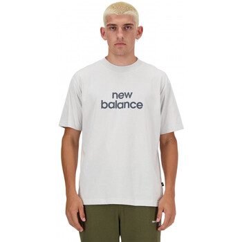 Oblečenie Muž Tričká a polokošele New Balance Sport essentials linear t-shirt Biela