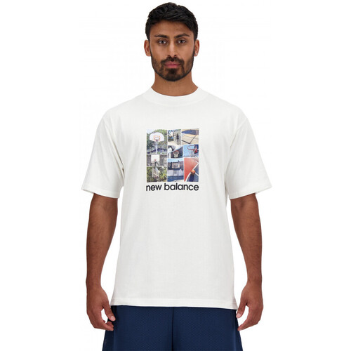 Oblečenie Muž Tričká a polokošele New Balance Hoops graphic t-shirt Biela